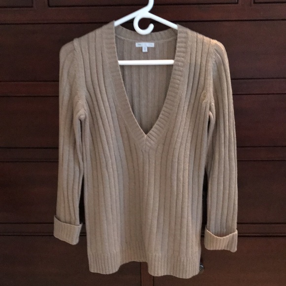 Gap Angora Blend Deep V Neck Long Sleeve Sweater - Picture 9 of 11